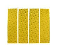 Doumneou 4 unids/lote Surfing Front Traction Pad-SUP Tabla de surf Deck Grip Mat Reemplazo con adhesivo (amarillo)