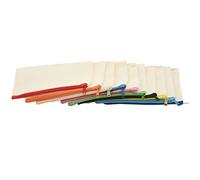 Doumneou 40 bolsas de lona con cremallera para lápices, bolsas de maquillaje, estuche de lona en , bolsa de cosméticos para viajes, manualidades, escuela (S), beige