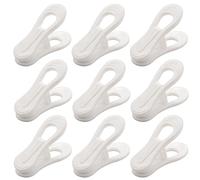 Doumneou 40 clips de plástico blanco para ropa de oficina, pinzas de agarre para uso pinzas de dedo para ropa delgadas