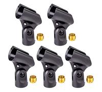 Doumneou 5 unidades soporte de clip universal para micrófono con adaptador de tuerca de 5/8 pulgadas a 3/8 pulgadas