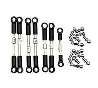Doumneou 7 barras de acoplamiento delanteras y traseras con tornillo de cabeza esférica para 144001 144010 124017 124019 piezas de repuesto de coche RC