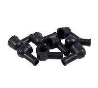 Doumneou 8 cubiertas aislantes de terminales de batería de PVC para tuberías de fumar negras de 15 mm x 8 mm
