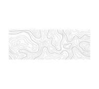 Doumneou Alfombrilla de ratón grande con contorno topográfico extendido para teclado de computadora, alfombrilla de ratón 800 x 300 x 2 mm
