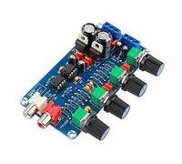 Doumneou Amplificador NE5532 Preamplificador Preamplificador Control de Tono Volumen Tarjeta Terminada Midrange Bass EQ DIY Dual AC 12 V - 18 V