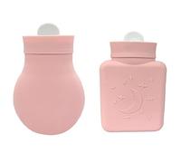 Doumneou Bolsa de silicona para botella de agua caliente y fría, terapias para dolor, manos calientes, material de silicona suave, reutilizable, duradero, rosa