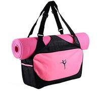 Doumneou Bolsa de yoga, bolsa de viaje, mochila para esterilla de yoga, bolsa de gimnasio, bolsa de yoga, rosa