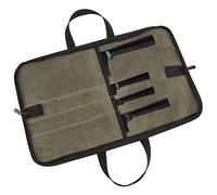 Doumneou - Bolsa para cuchillos (4 ranuras), funda para cuchillos de Chef, funda para cuchillos de tela encerada, bolsa de almacenamiento para cuchillos y mujeres, color verde, verde