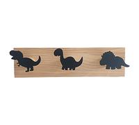 Doumneou de madera con forma de dinosaurio para niños, para dormitorio, cuarto de , sala de juegos, color negro