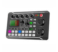 Doumneou F998 - Tarjeta de sonido para micrófono y sonido (interfaz de audio, tarjeta de sonido, consola de mezcla, amplificador para PC