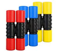 Doumneou Juego de percusión agitadora de 3 piezas, volumen medio para estudio, banda, baterista (amarillo-azul-rojo)