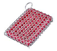 Doumneou Limpiador de SartéN de Hierro Fundido, Depurador de Silicona para Limpieza de de de Acero Inoxidable 316, para Utensilios de Cocina (Rojo)