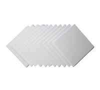 Doumneou Paneles acústicos blancos, 12 piezas, borde biselado de alta densidad para decoración de y tratamiento acústico