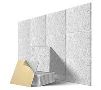 Doumneou Paquete de 12 paneles acústicos autoadherentes, relleno insonorizado de 12 x 12 x 0,4 pulgadas, panel acústico para el hogar, gris