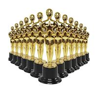 Doumneou Paquete de 24 Estatuillas de Trofeos de Estrella Dorada de PláStico para Favores de Fiesta, Premio Escolar, Premio de, Premio de Fiesta