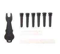 Doumneou Piezas de guitarra acústica de puente Peg+tuerca de sillín Hueso Ranurado Reemplazos Accesorios de guitarra