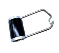 Doumneou Soporte de luz delantera para bicicleta plegable (negro plateado)