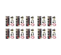 Doumneou Última tarjeta PCI-E VER016 Riser 016 PCI-E voltaje de temperatura GPU X16 6 USB Mining Riser PCIE tarjeta para tarjeta gráfica (10 unidades)