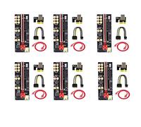 Doumneou Última tarjeta PCI-E VER016 Riser 016 PCI-E voltaje de temperatura GPU X16 6 USB Mining Riser PCIE tarjeta para tarjeta gráfica (6 unidades)