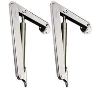 douper 200 N/44lb Gas Suspensión para tapa apoyo Bisagra en níquel satinado tapa estancia apoyo Bisagra en Drop tapas de armarios escritorios Tatami Self ajustar Pack de 2