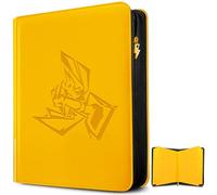 Douper Álbum de recortes para cartas Pokemon, 9 bolsillos para 360 tarjetas, color amarillo