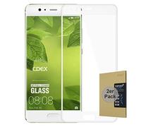 doupi 2X FullCover Protector de Pantalla Compatible con Huawei P10 Plus, Cobertura Completa 3D 9H HD Duro Vidrio Templado, 2 Piezas, Blanco