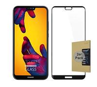 doupi 2X FullCover Protector de Pantalla Compatible con Huawei P20 Lite, Cobertura Completa 3D 9H HD Duro Vidrio Templado, 2 Piezas, Negro