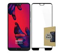 doupi 2X FullCover Protector de Pantalla Compatible con Huawei P20 Pro, Cobertura Completa 3D 9H HD Duro Vidrio Templado, 2 Piezas, Negro