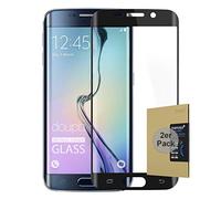 doupi 2X FullCover Protector de Pantalla Compatible con Samsung Galaxy S6 Edge Plus, Cobertura Completa 3D 9H HD Duro Vidrio Templado, 2 Piezas, Negro