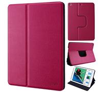 doupi Deluxe FlipCase para iPad Air/iPad Air 2, Protección Funda Smart Sleep/Wake Up Función Case Soporte Stand Cover, redpink