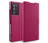 doupi Deluxe FlipCover para Samsung Galaxy Note 20 Ultra, Carcasa Case magnético Funda Caso tirón Estilo Libro Protector de Cuero Artificial, Rojo