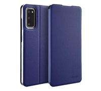doupi Deluxe FlipCover para Samsung Galaxy S20, Carcasa Case magnético Funda Caso tirón Estilo Libro Protector de Cuero Artificial, Azul