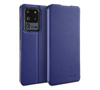 doupi Deluxe FlipCover para Samsung Galaxy S20 Ultra (S20Ultra), Carcasa Case magnético Funda Caso tirón Estilo Libro Protector de Cuero Artificial, Azul
