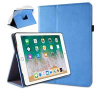 doupi Deluxe Protección Funda para iPad 2017/2018, Smart Sleep/Wake Up función 360 Grados giratoria del Caso del Soporte Bolsa, Azul