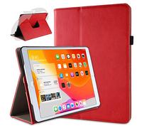 doupi Deluxe Protección Funda para iPad 2020 (8. Gen.), iPad 2019 (7. Gen.) 10.2 Pulgadas, Smart Sleep/Wake Up función 360 Grados giratoria del Caso del Soporte Bolsa, Rojo