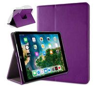 doupi Deluxe Protección Funda para iPad Air (1. Gen.), Smart Sleep/Wake Up función 360 Grados giratoria del Caso del Soporte Bolsa, Morado