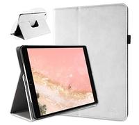doupi Deluxe Protección Funda para iPad Pro (10,5 Pulgadas) & iPad Air 3 (2019), Smart Sleep/Wake Up función 360 Grados giratoria del Caso del Soporte Bolsa, Blanco