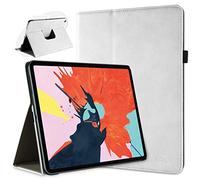 doupi Deluxe Protección Funda para iPad Pro 11 Pulgadas (2018), Smart Sleep/Wake Up función 360 Grados giratoria del Caso del Soporte Bolsa, Blanco