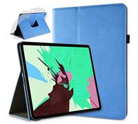 doupi Deluxe Protección Funda para iPad Pro 12,9 Pulgadas (2018), Smart Sleep/Wake Up función 360 Grados giratoria del Caso del Soporte Bolsa, Azul