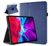 doupi Deluxe Protección Funda para iPad Pro 12,9 Pulgadas 2020, 2021, Smart Sleep/Wake Up función 360 Grados giratoria del Caso del Soporte Bolsa, Azul