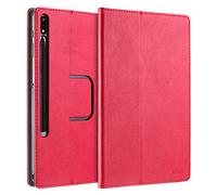 doupi Deluxe Protección Funda para Samsung Tab S7 Plus / S7+ (12,4 Pulgada), Smart Sleep/Wake Up función 360 Grados giratoria del Caso del Soporte Bolsa, Rojo