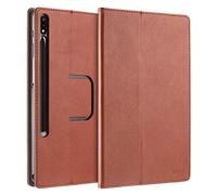 doupi Deluxe Protección Funda para Samsung Tab S7 Plus / S7+ (12,4 Pulgada), Smart Sleep/Wake Up función 360 Grados giratoria del Caso del Soporte Bolsa, Marrón