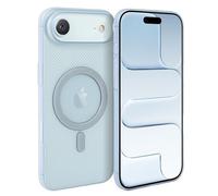 doupi para iPhone Air Funda Compatible con MagSafe, Carcasa Magnética Ultrafina, Funda Protectora Mate Semitransparente con Protección de Cámara, Bumper Magnética Super Slim, Azul