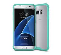 doupi PerfectFit AirClear Funda para Samsung Galaxy S7 Edge, Crystal Clear Cubierta Posterior BackCover y Protección, Turquesa
