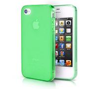 doupi PerfectFit Funda Compatible con iPhone 4 4S, Tapones de Polvo instalados TPU Ligero Estuche Protección, Verde