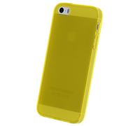 doupi PerfectFit Funda Compatible con iPhone 5 5S SE, Tapones de Polvo instalados TPU Ligero Estuche Protección, Amarillo