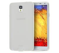 doupi PerfectFit Funda Compatible con Samsung Galaxy Note 3, Tapones de Polvo instalados TPU Ligero Estuche Protección, Blanco