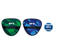 DoUPlay Juego de Bolas de, Juego de Lanzamiento y Captura para niños, Juguete para Exteriores con Bola de y Discos de Captura, Juego de 2 para jardín, Playa y Parque, Juego de 2 con agarradores de