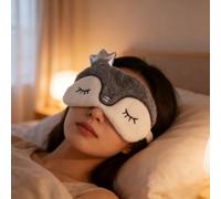 DOUQIFEI Máscara de ojos para dormir de 5 colores de felpa con los ojos vendados, máscara para dormir de viaje, ciervo featival, máscara de sombra de ojos para siesta, alce (alce corona)