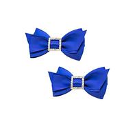 douqu mujeres moda Color cinta lazo boda Rhinestone Crystal Decoración cuadrada zapato Clips charms par