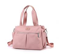 DOURR Hobo - Bolso cruzado de nailon ligero para mujer, con múltiples compartimentos, Pink, Medium